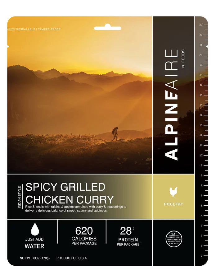 AlpineAire Spicy Grilled Chicken Curry Freeze Dried Camping Food Pouch 60313