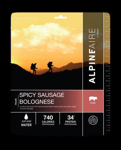 AlpineAire Spicy Pork Sausage Bolognese Freeze Dried Camping Food Pouch 60650