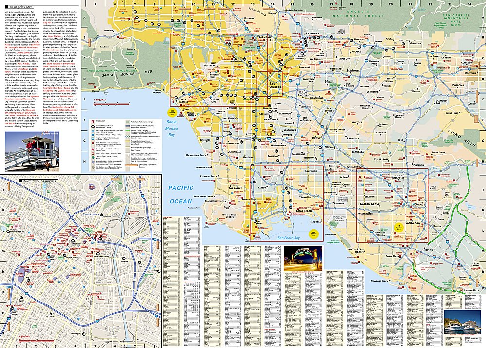 National Geographic City Destination Map Los Angeles CA DC01020316