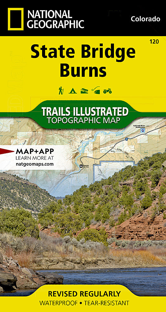 National Geographic Trails Illustrated Colorado State Bridge Burns Topo Map TI00000120