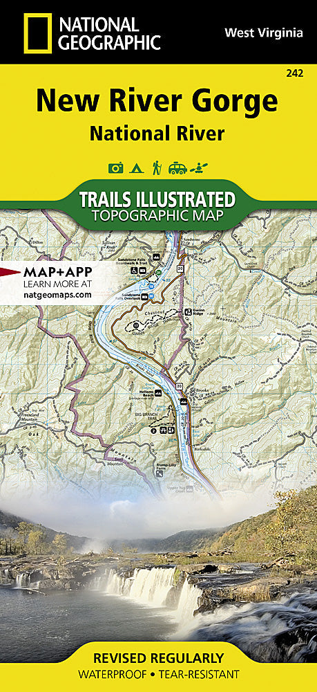 National Geographic Trails Illustrated WV River Gorge National River Map TI00000242
