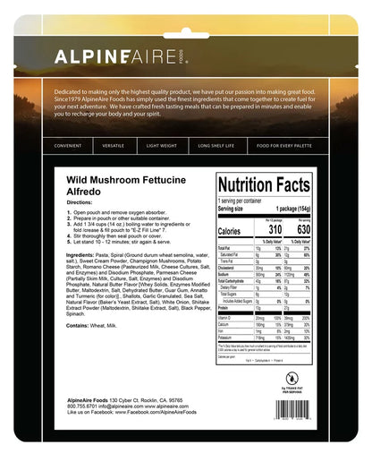 AlpineAire Wild Mushroom Fettucine Alfredo 60145