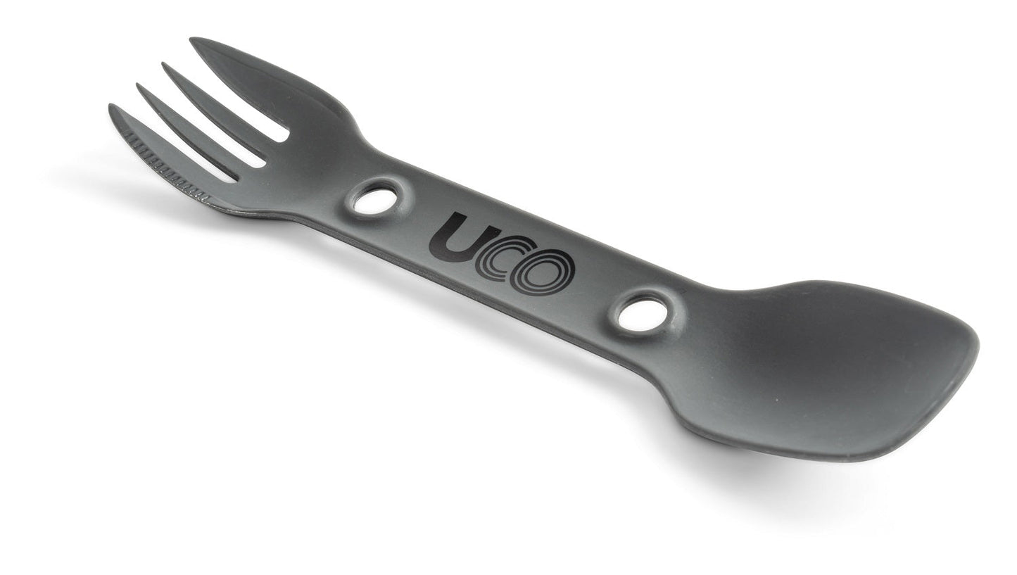 UCO Utility Spork 2-Pack Bulk Green / Charcoal w/Tether F-SP-UT-2PKBULK