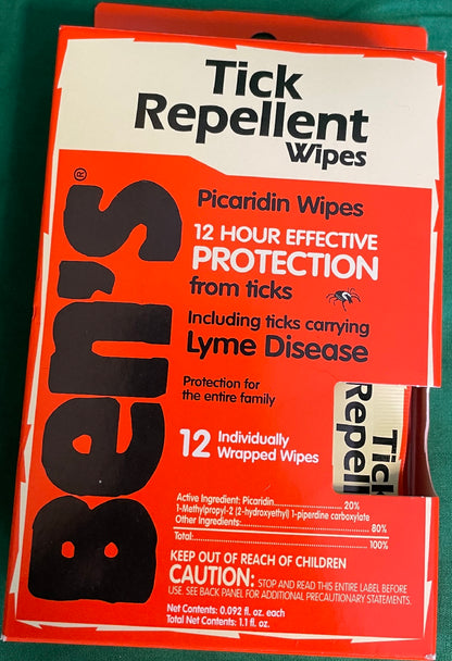 Ben's Tick Repellent Wipes 12-Pack 0002-2230-1