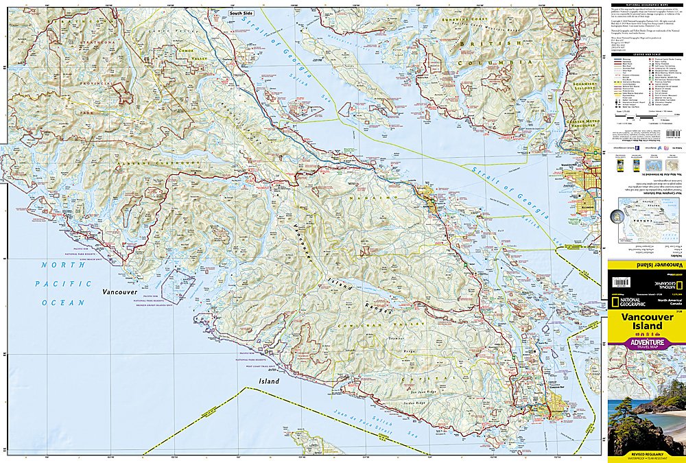 National Geographic Adventure Map Vancouver Island AD00003128