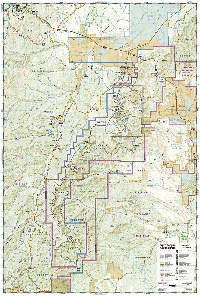 National Geographic Trails Illustrated Utah Bryce Canyon National Park Map TI00000219