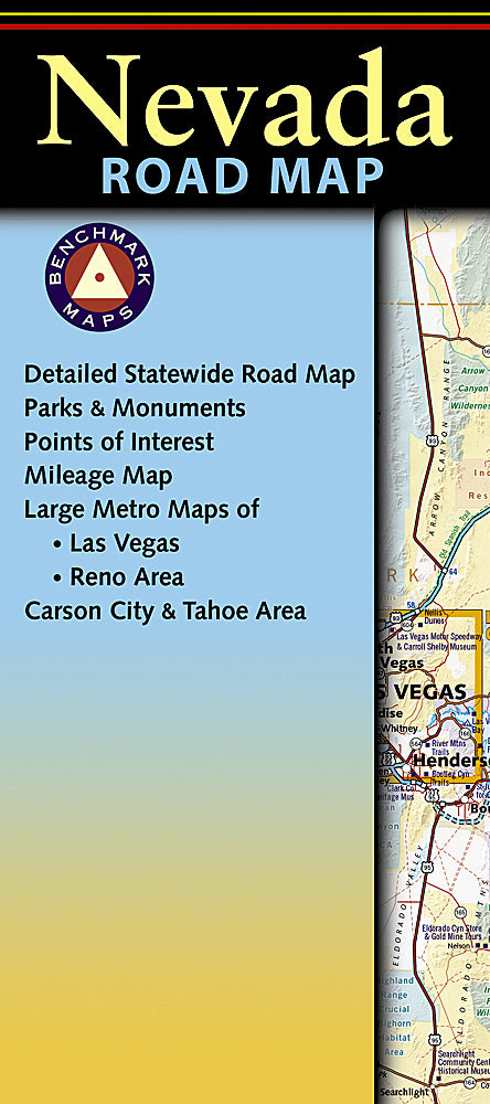 National Geographic Benchmark Nevada NV Recreation Map BE0BENNVRD