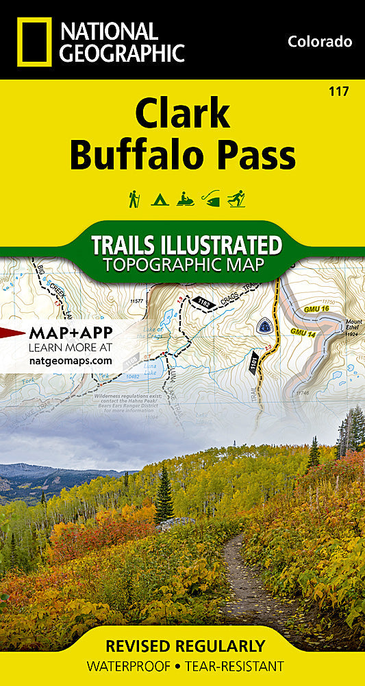 National Geographic Trails Illustrated Colorado Clark, Buffalo Pass Topo Map TI00000117