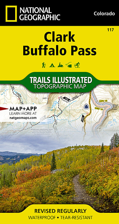 National Geographic Trails Illustrated Colorado Clark, Buffalo Pass Topo Map TI00000117