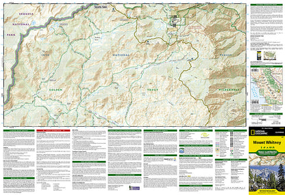 National Geographic Trails Illustrated California Mount Whitney Topo Map TI00000322