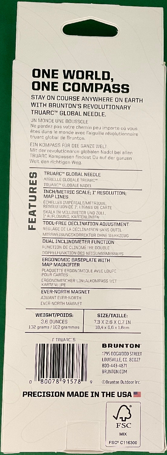 New Brunton TruArc 15 Sighting Compass F-TRUARC15