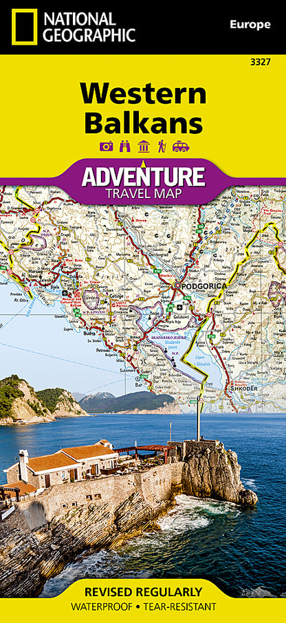 National Geographic Adventure Map Western Balkans HR BA SI MK Europe AD00003327