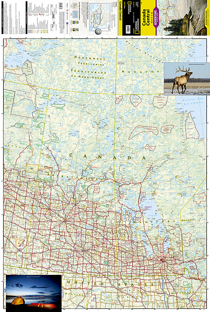 National Geographic Adventure Map Canada Central AD00003114