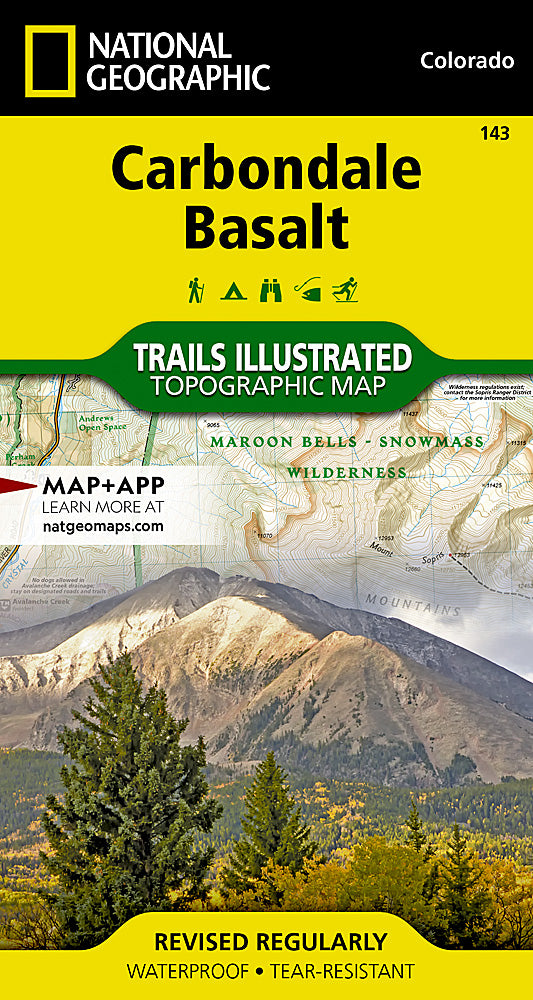 National Geographic Trails Illustrated Colorado Carbondale Basalt Topo Map TI00000143