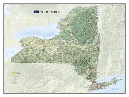 National Geographic York NY Wall Map Standard 40.5" x 30.25" RE01020402