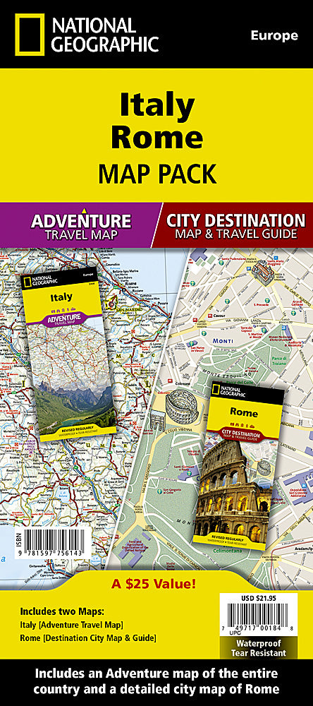 National Geographic Italy / Rome Adventure Map Bundle Pack AD01021142B