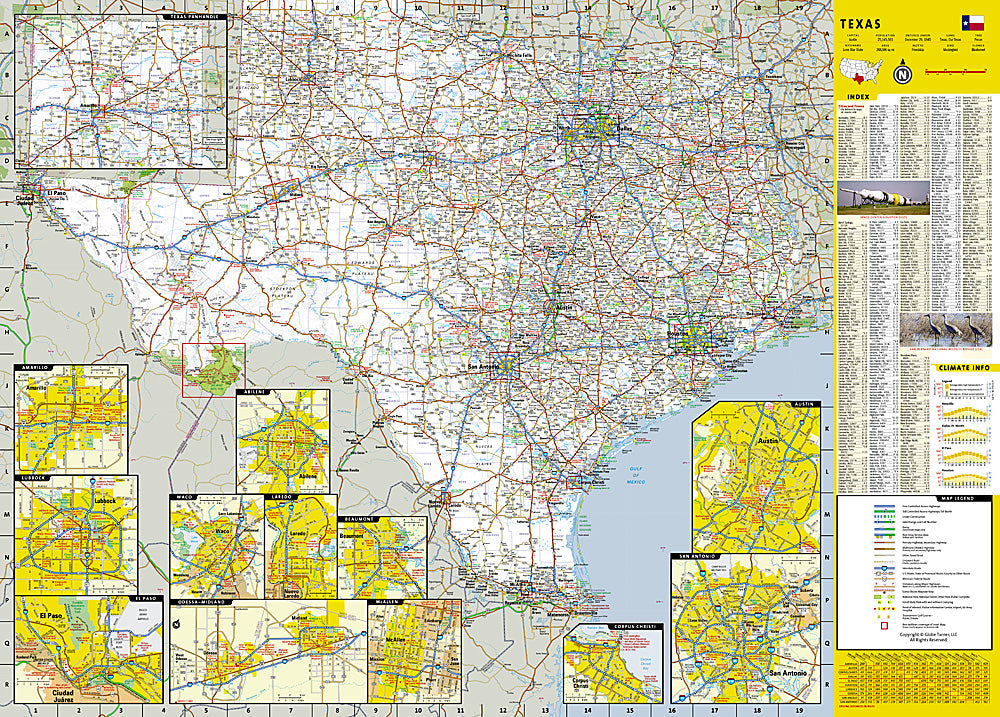National Geographic GuideMap Texas Road Map & Travel Guide GM00620543
