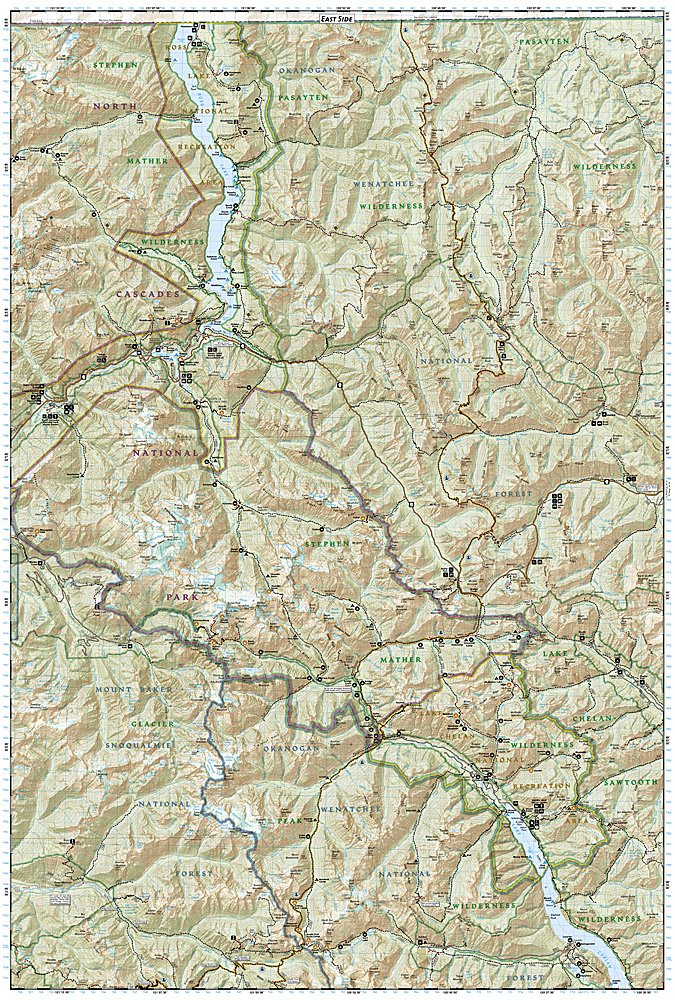 National Geographic Trails Illustrated WA North Cascades National Park Map TI00000223