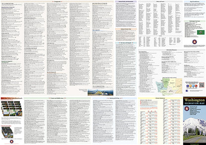 National Geographic Benchmark Washington WA Recreation Map BE0BENWARM