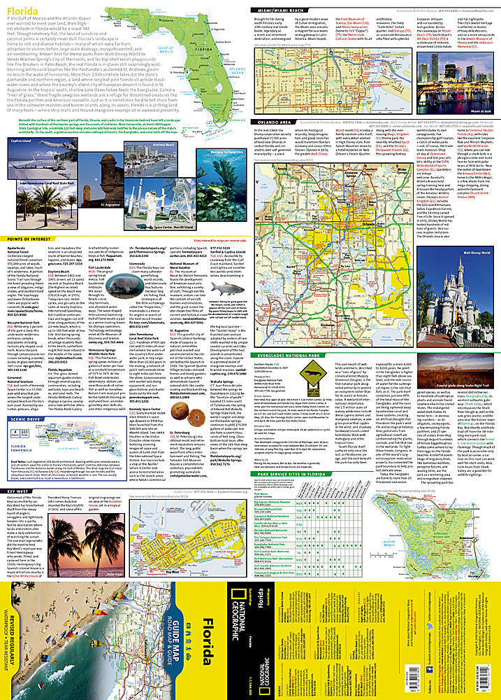 National Geographic Guide Map FL Florida Road Map & Travel Guide GM01020314