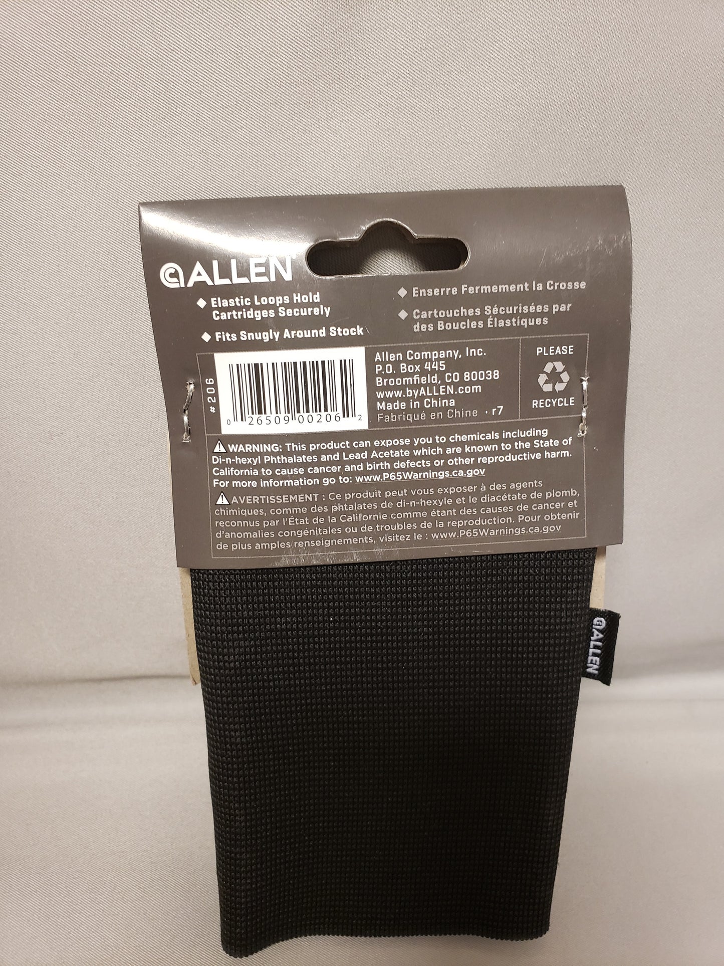 Allen Buttstock Rifle Cartridge Holder Black 206