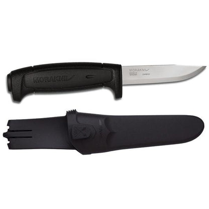 Morakniv Basic 511 3.6'' Carbon Steel Blade Black Knife w/Black Sheath M-12810