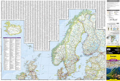 National Geographic Adventure Map Continent / Countries of Europe AD00003328