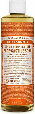 Dr Bronner's / Bronners 18-In-1 Hemp Tea Tree Pure-Castile Soap 16 oz Organic