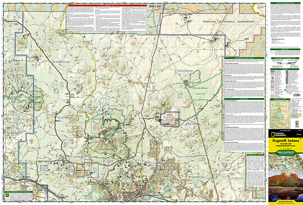 National Geographic Trails Illustrated AZ Flagstaff/Sedona Trail Map TI00000856