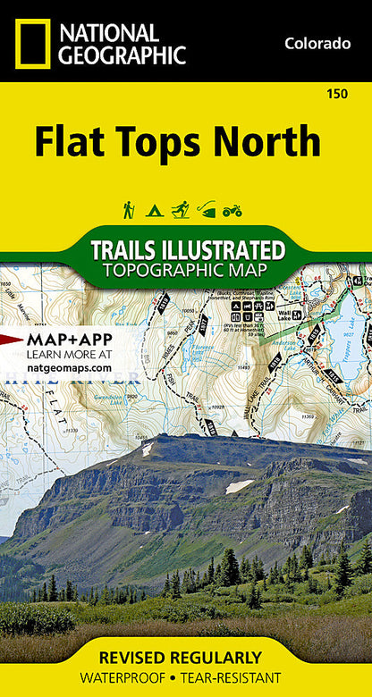 National Geographic Trails Illustrated CO Flat Tops Wilderness North Map TI00000150