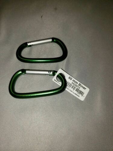 Liberty Mountain Multi-Biner 60mm (2.36") HA Aluminum Carabiners Green 2-Pack