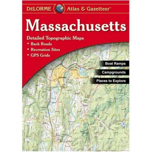 Delorme Massachusetts MA Atlas and Gazetteer Topo Road Map Topographic Maps