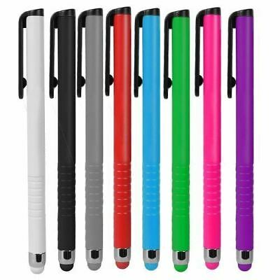 Atomic Micro Slim White Stylus for Smart Phone/Tablet w/Rubber Tip & Pocket Clip