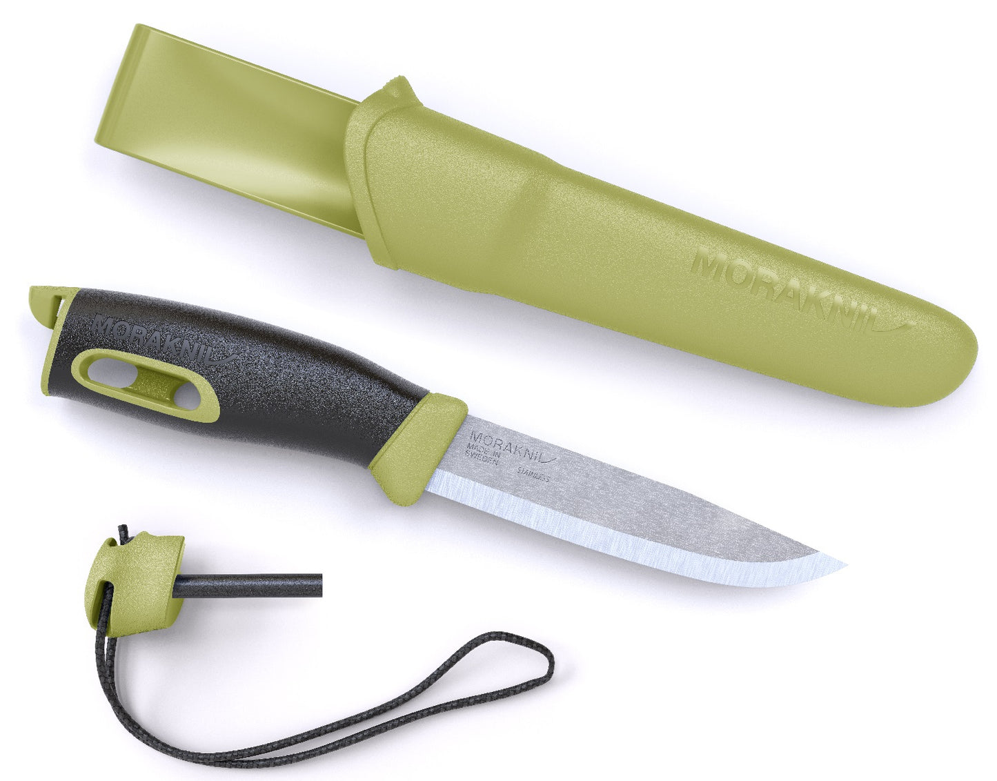 Morakniv Companion Spark Knife w/Sheath Green Retail M-13570