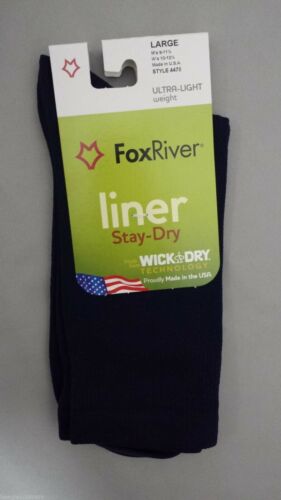 Fox River 4478 Wick Dry Alturas Socks Ultra-Lightweight Crew Liner Sock Blue L