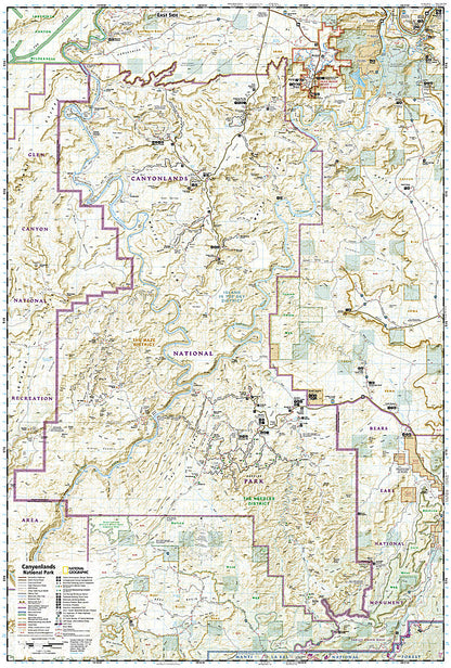 National Geographic Trails Illustrated Utah Canyonlands National Park Map TI00000210