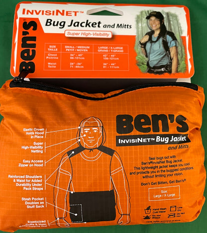 Ben's InvisiNet Bug Jacket and Mitts L/XL 0006-7221