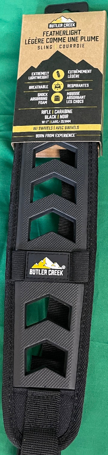 Butler Creek Featherlight Rifle Sling w/Swivels Black 190030