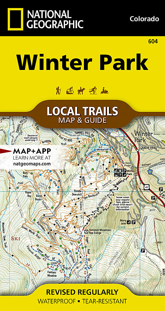 National Geographic Trails Illustrated Winter Park CO Local Trails Map & Guide TI00000604