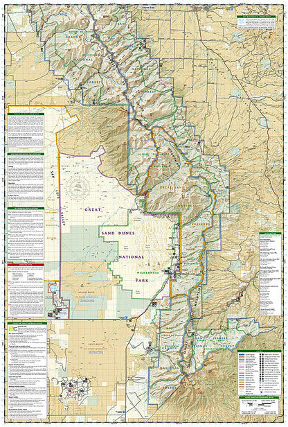 National Geographic Trails Illustrated Sangre De Cristo Great Sand Dunes Map TI00000138