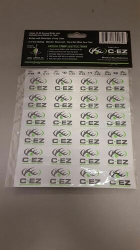 C-EZ Highly Reflective Numbered Wraps 1-Window 12-Arrow 9-Treestand Black/Green