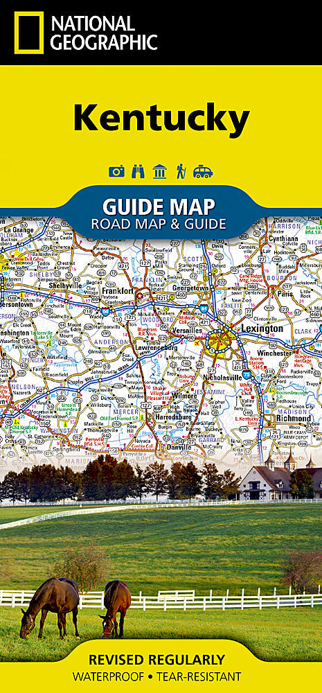 National Geographic Guide Map KY Kentucky Road Map & Travel Guide GM01020352