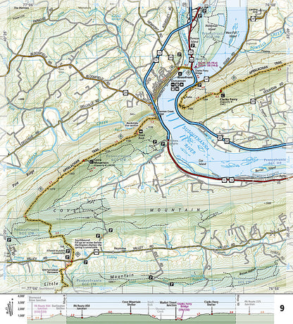 National Geographic Appalachian Trail Map Guide PA Raven Rock - Swatara Gap TI00001506