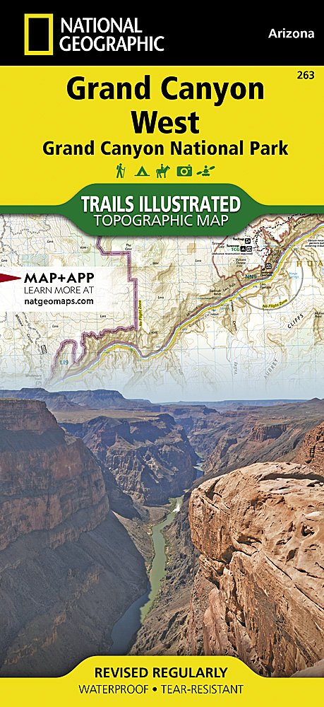 National Geographic Trails Illustrated AZ Grand Canyon National Park W Map TI00000263