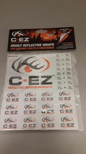 C-EZ Highly Reflective Numbered Wraps 1-Window 12-Arrow 9-Treestand Black/Orange