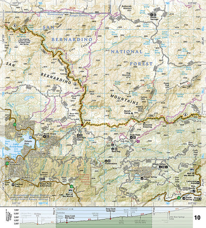 National Geographic Pacific Crest Trail CA San Gabriel Bernardino Topo Map Guide TI00001011