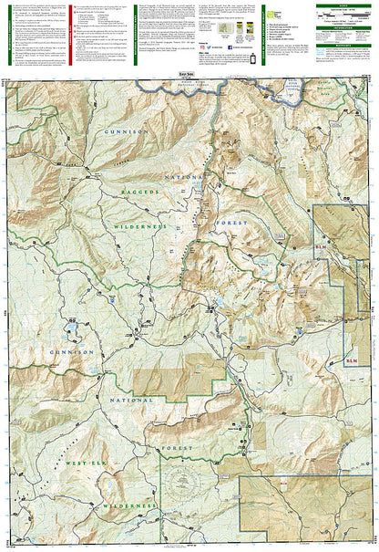 National Geographic Trails Illustrated Colo Kebler Pass Paonia Reservoir Map TI00000133