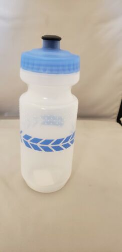 Specialized Big Mouth 21oz Bicycle Water Bottle Clear w/Blue Tracks & Blue Lid