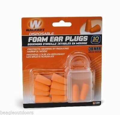 Walkers Game Ear Foam Ear Plugs 5-Pair w/Carry Case NRR 30DB GWP-FP5PK