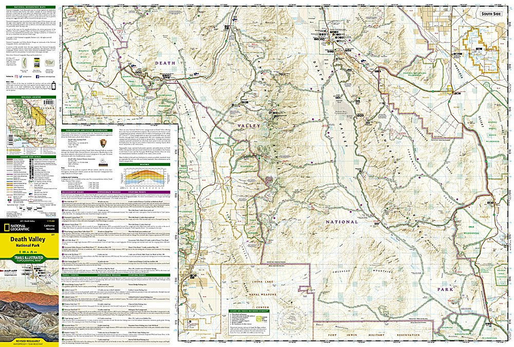 National Geographic Trails Illustrated CA Death Valley National Park Map TI00000221